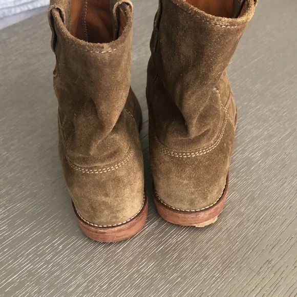 Isabel Marant Olive Suede Ankle Boots size 7